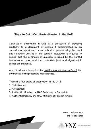 steps to get a certificate attested