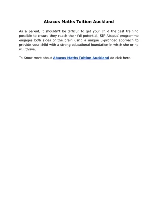 abacus maths tuition auckland