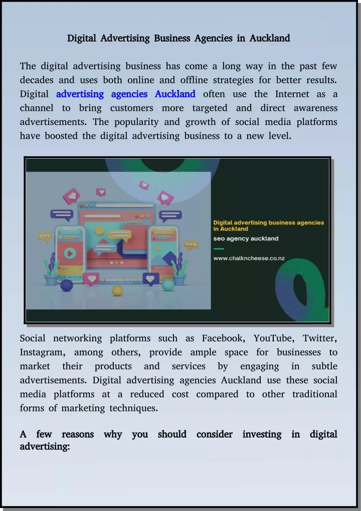 digital advertising business agencies in auckland