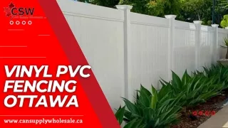 Vinyl PVC Fencing Ottawa