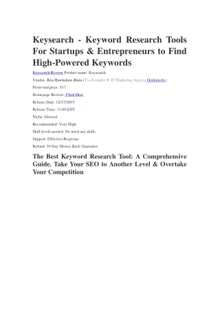 keysearch keyword research tools for startups