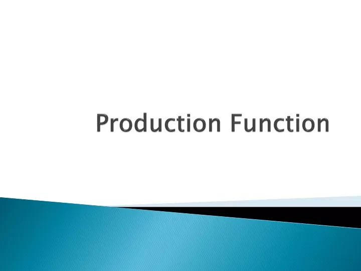 production function