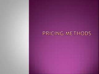 PRICING  - NOTES