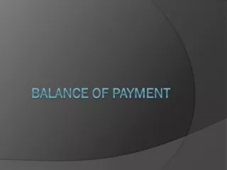 Balance Of Payment