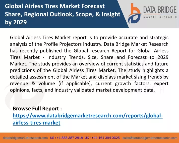 global airless tires market forecast share
