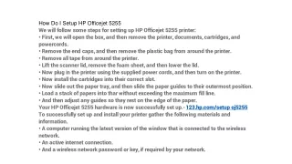 how do i setup hp officejet 5255 we will follow