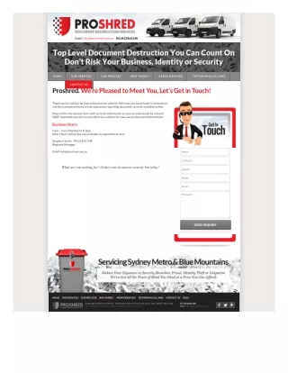 email info@proshred com au tel 0412 863 248