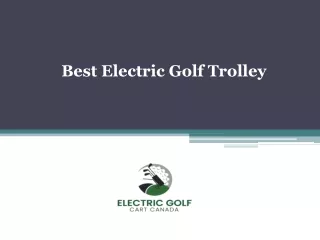 Best Electric Golf Trolley - Electricgolfcartcanada.ca