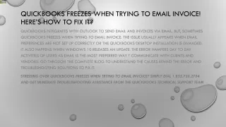 quickbooks freezes when trying to email invoice here s how to fix it