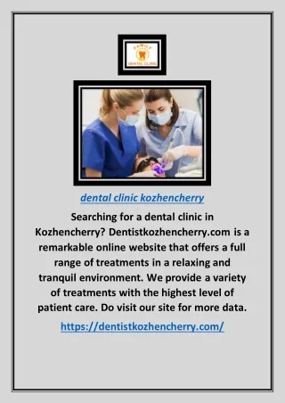 Dental Clinic Kozhencherry | Dentistkozhencherry.com