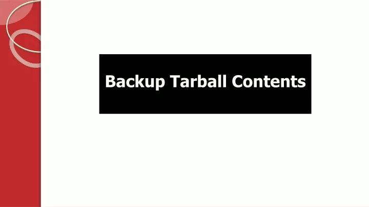 backup tarball contents