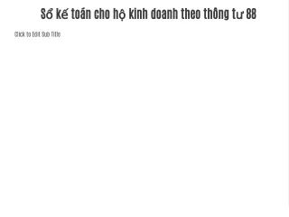 Sổ kế toán cho hộ kinh doanh theo thông tư 88