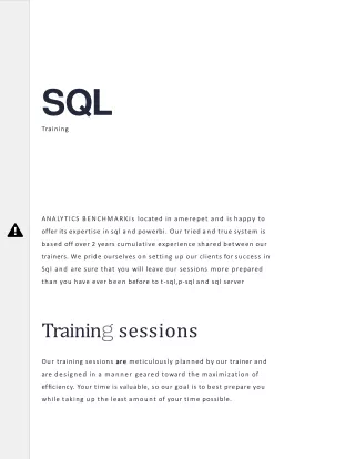 s q l training