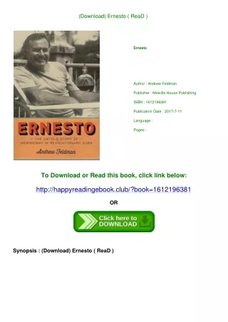 (Download) Ernesto ( ReaD )