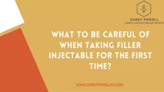 What to Be Careful of When Taking Filler Injectable For the First Time?