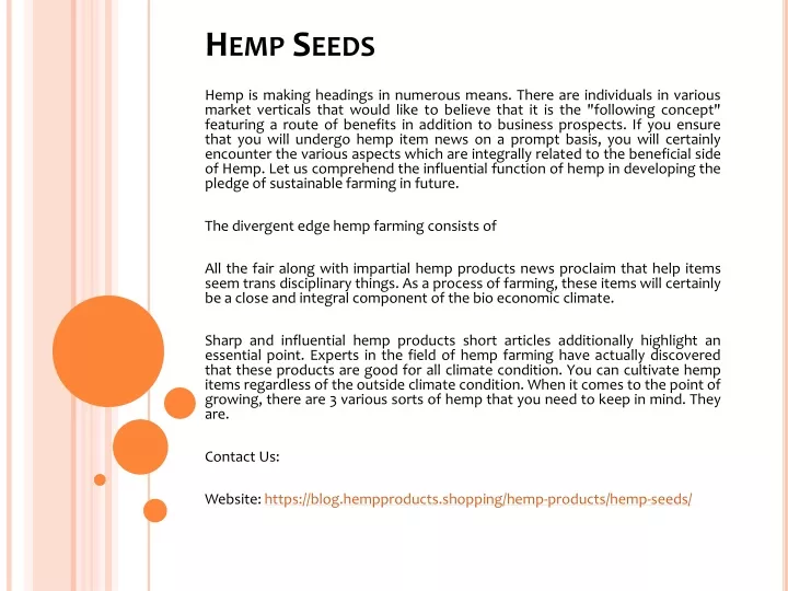 hemp seeds