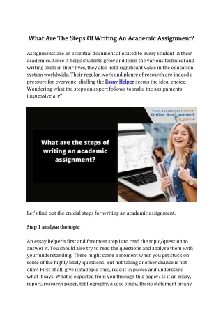 what are the steps of writing an academic