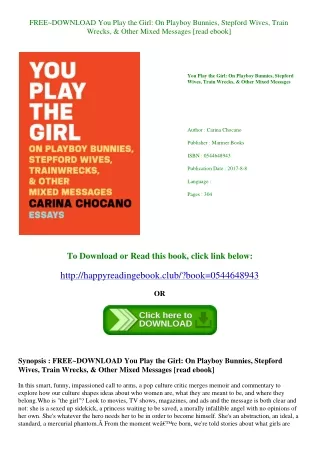 FREE~DOWNLOAD You Play the Girl On Playboy Bunnies  Stepford Wives  Train Wrecks