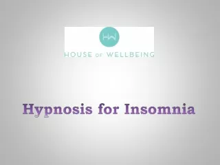 Hypnosis for Insomnia