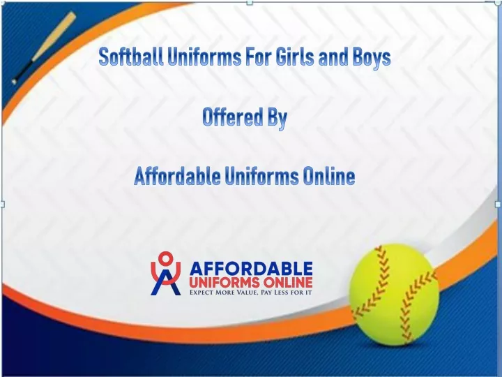 softball uniforms for girls and boys offered