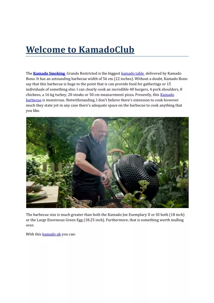 welcome to kamadoclub