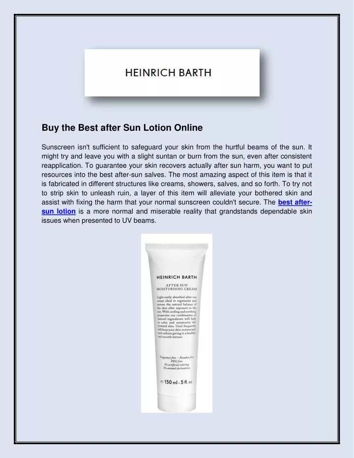 buy the best after sun lotion online sunscreen