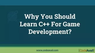 Why You Should Learn C   For Game Development