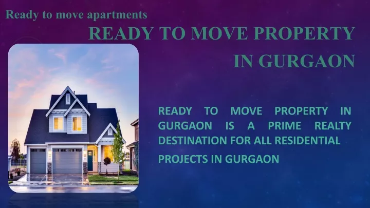 ready to move property in gurgaon