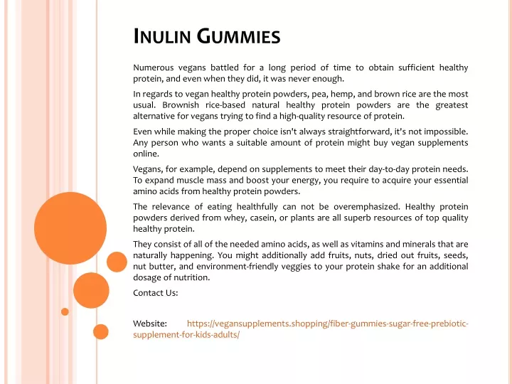 inulin gummies