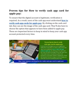 proven tips for how to verify cash app card