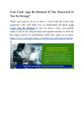 can cash app be hacked if the password