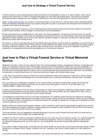 How to Plan a Digital Funeral Service