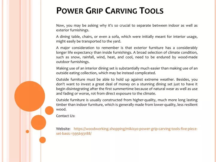 power grip carving tools