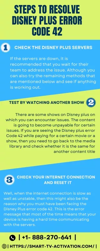 Best Fix For Disney Plus Error Code 42| 1- 888-270-641