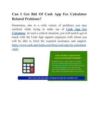 can i get rid of cash app fee calculator related