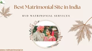Find your match with India’s Best Matrimonial Site | RVD Matrimonial Services