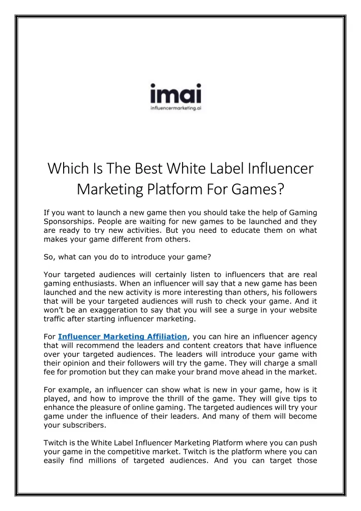 which is the best white label influencer