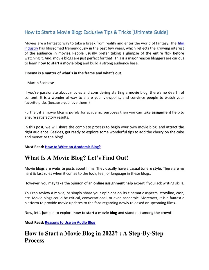 how to start a movie blog exclusive tips tricks