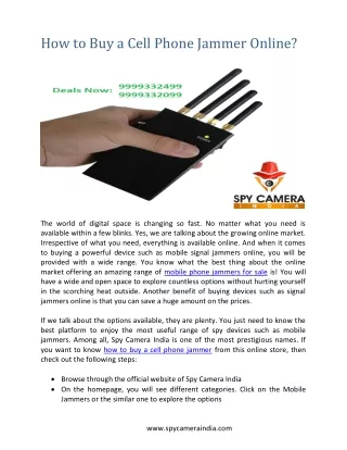 how to buy a cell phone jammer online