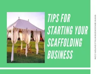 Tips for Starting Your Scaffolding Business