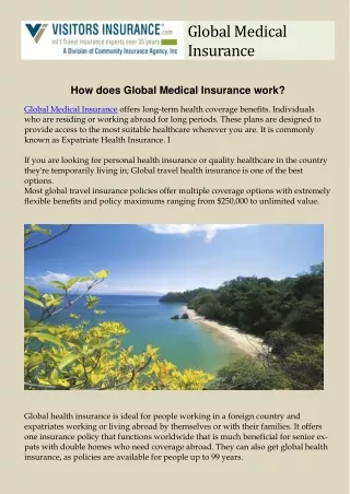 How does Global Medical Insurance work