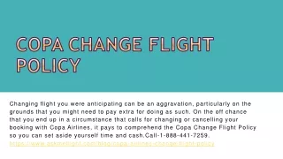 copa c hange flight policy
