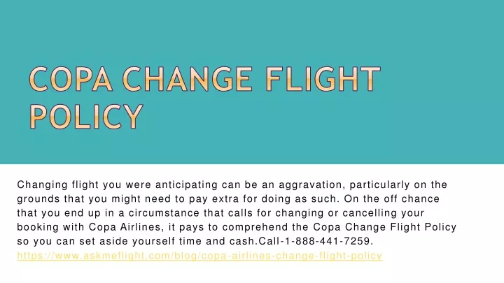 copa c hange flight policy