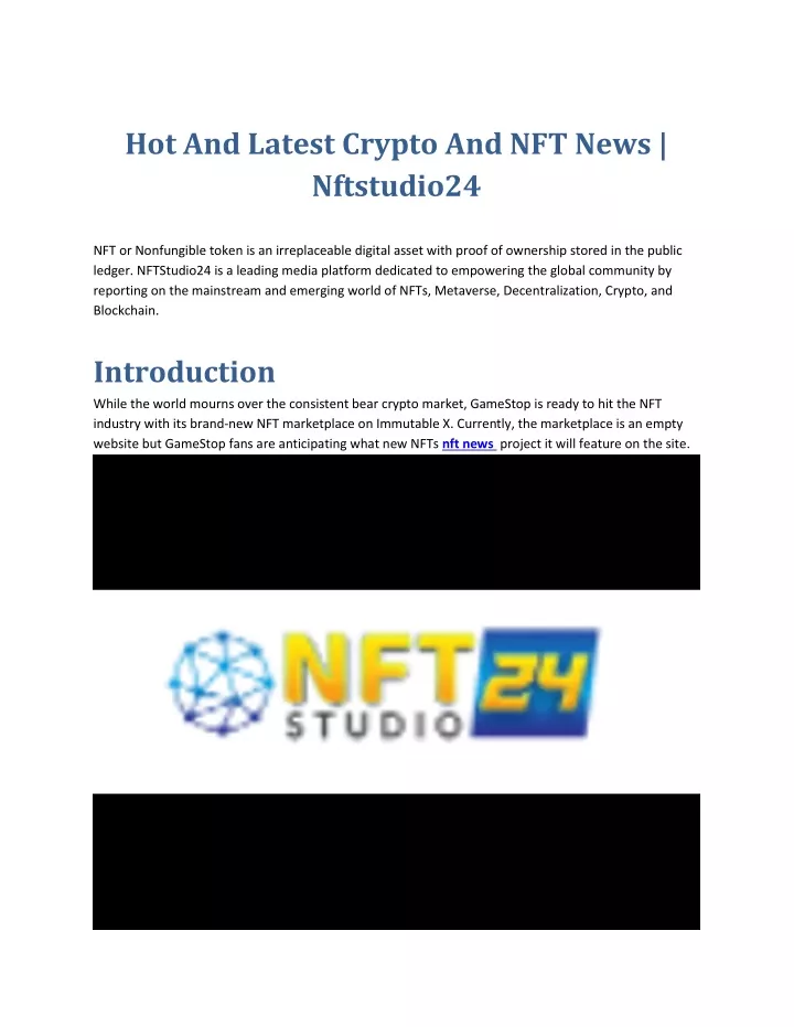 hot and latest crypto and nft news nftstudio24