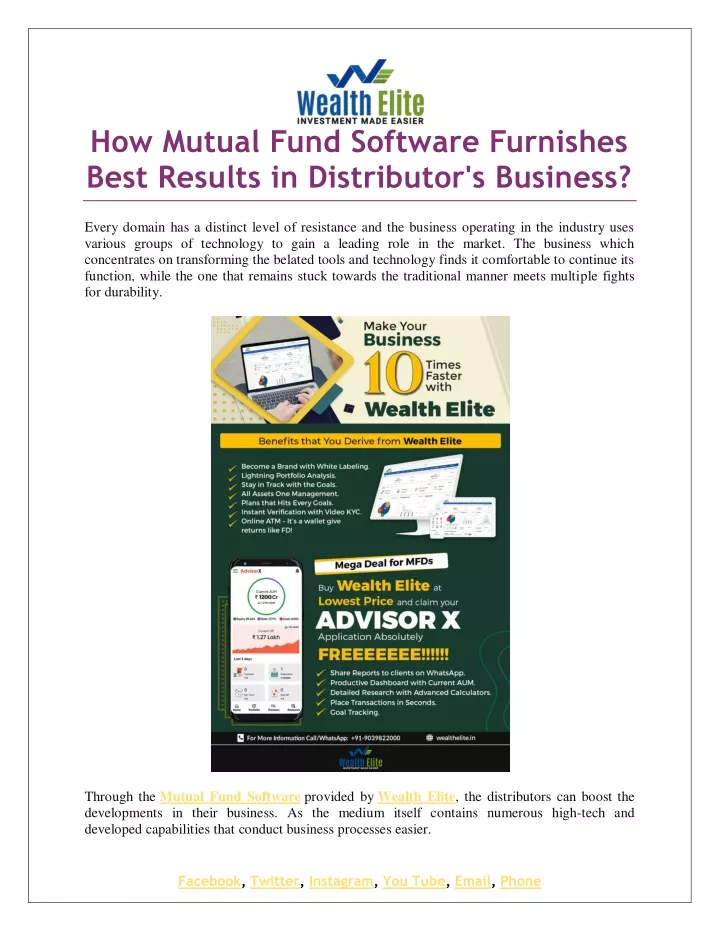 how mutual fund software furnishes best results