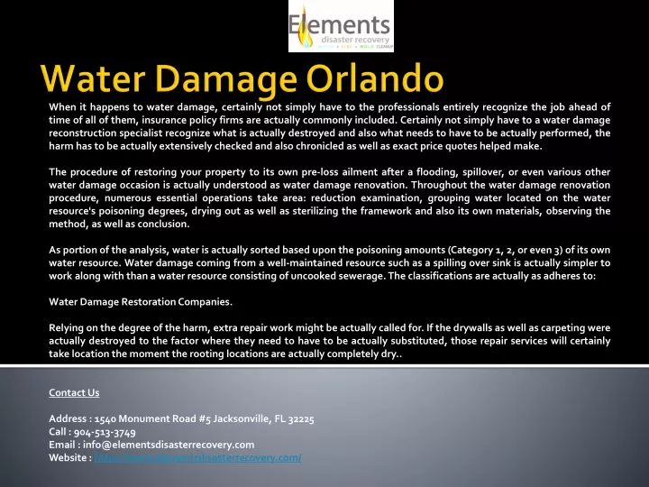 water damage orlando