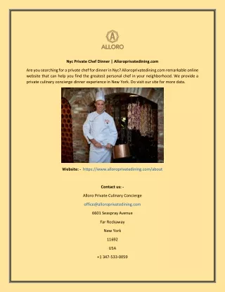nyc private chef dinner alloroprivatedining com
