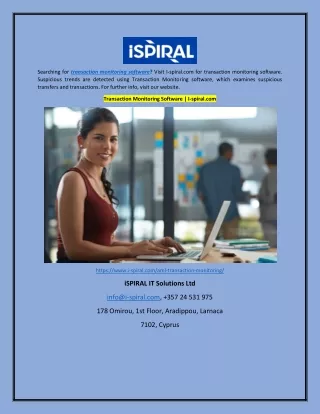 Transaction Monitoring Software | I-spiral.com