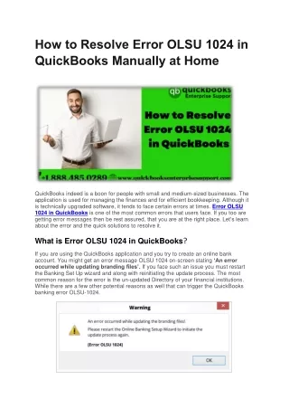 how to resolve error olsu 1024 in quickbooks