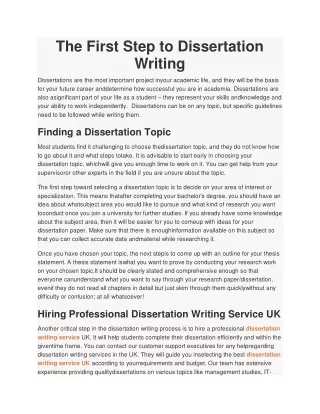 Professional Dissertation Writing Service UK